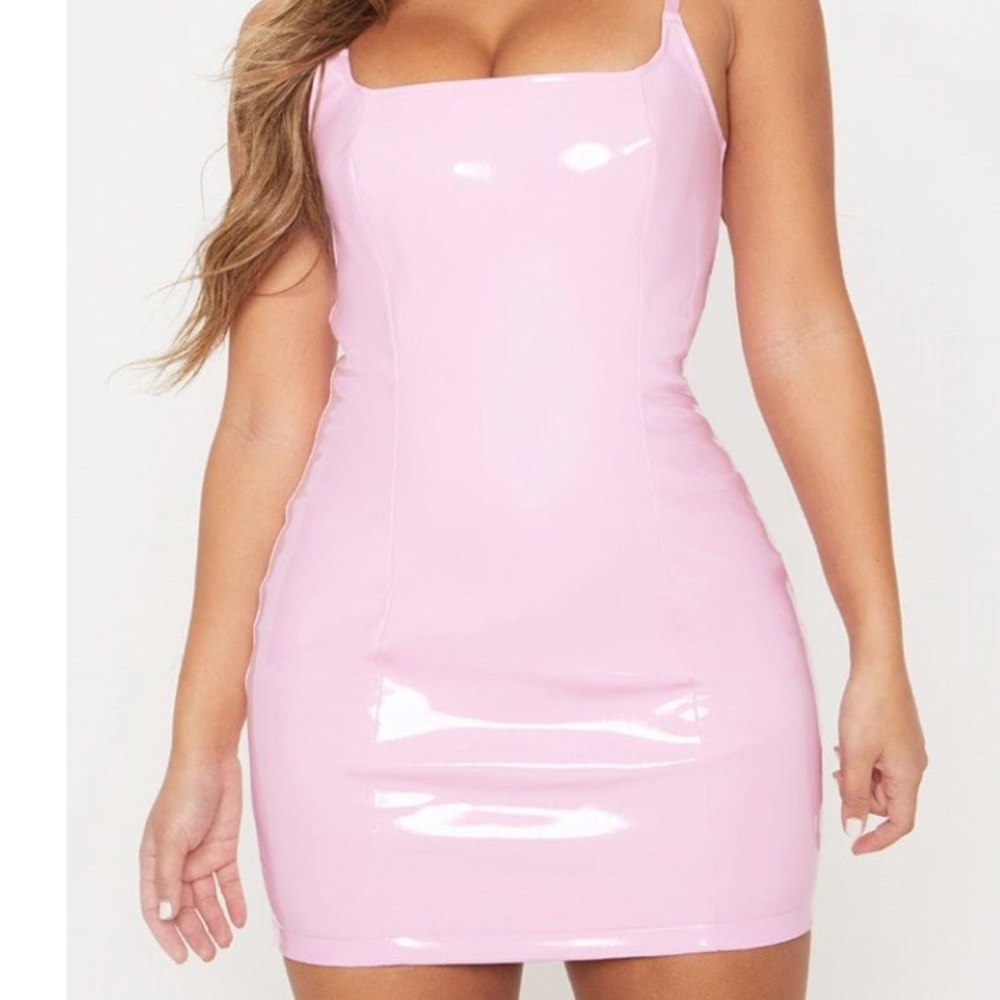 Pretty Little Thing Baby pink body con dress